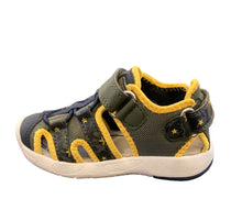 Load image into Gallery viewer, Geox S Multy Waterproof Sandal in Military & Yellow