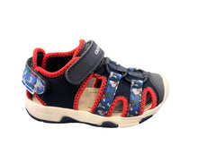 Load image into Gallery viewer, Geox S Multy Waterproof Sandal in Navy & Red
