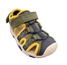 Load image into Gallery viewer, Geox S Multy Waterproof Sandal in Military & Yellow