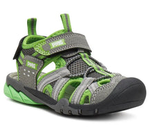 Load image into Gallery viewer, Primigi Grey & Green Closed Toe Sandal | 5967022