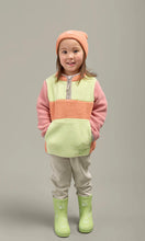 Load image into Gallery viewer, Grass & Air Aurora Pink Borg 1/4 Zip Jumper
