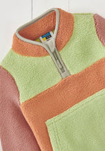 Load image into Gallery viewer, Grass & Air Aurora Pink Borg 1/4 Zip Jumper