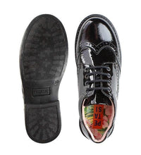 Load image into Gallery viewer, Petasil Mara Black Patent Leather Brogue - F fitting