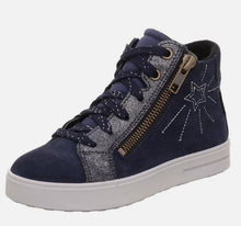 Load image into Gallery viewer, Superfit Stella Navy Waterproof Lace up Boot