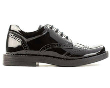 Load image into Gallery viewer, Petasil Mara Black Patent Leather Brogue - F fitting