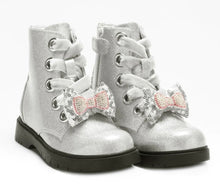 Load image into Gallery viewer, Lelli Kelly LKHF3736 Fior Di Fiocco Silver Glitter Bow Boot