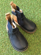 Load image into Gallery viewer, Petasil Kloud Chelsea Boot in Navy & Rose Gold