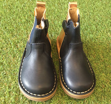 Load image into Gallery viewer, Petasil Kloud Chelsea Boot in Navy & Rose Gold