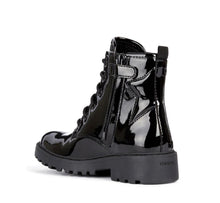 Load image into Gallery viewer, Geox Casey Black Patent Lace Up Boot