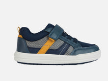 Load image into Gallery viewer, Geox Arzach Sneaker in Avio/Dark Yellow