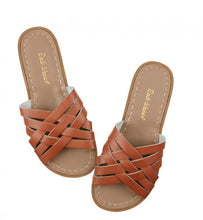 Load image into Gallery viewer, Salt-Water Retro Slide Tan Sandals - Adult
