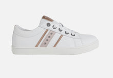 Load image into Gallery viewer, Geox Kathe White & Rose Gold Sneaker
