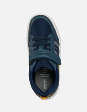 Load image into Gallery viewer, Geox Arzach Sneaker in Avio/Dark Yellow