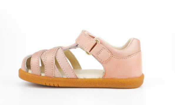 Bobux Cross Jump Sandal in Dusk Pearl Rose Gold I Walk Feet