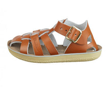 Load image into Gallery viewer, Salt-Water Kids Shark Sandal Tan
