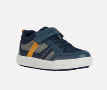 Load image into Gallery viewer, Geox Arzach Sneaker in Avio/Dark Yellow
