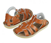 Load image into Gallery viewer, Salt-Water Kids Shark Sandal Tan