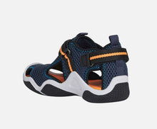 Load image into Gallery viewer, Geox Wader Sandal in Navy/Orange
