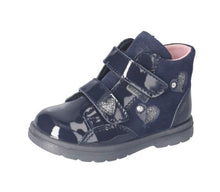 Load image into Gallery viewer, Ricosta Abby Tex Boot in Navy Patent &amp; Suede