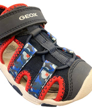 Load image into Gallery viewer, Geox S Multy Waterproof Sandal in Navy &amp; Red