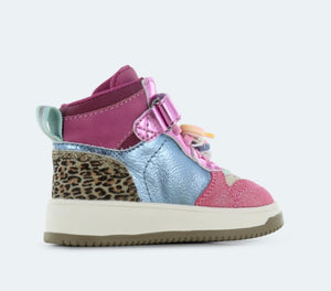 Shoesme Pink Metallic High Tops Trainer
