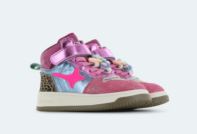 Shoesme Pink Metallic High Tops Trainer