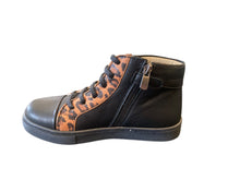 Load image into Gallery viewer, TT Kids Stirling Black/Leopard Lace Up Boot