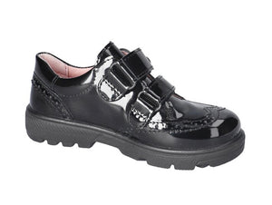 Ricosta Avery Black Patent School Shoe