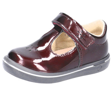 Ricosta Winona T-Bar in Burgundy/Rinde Patent