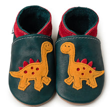Load image into Gallery viewer, Inch Blue Dino Navy/Orange Baby Shoes