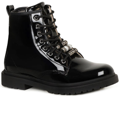 Lelli Kelly Willow Black Patent Leather Boot | LKHG7505