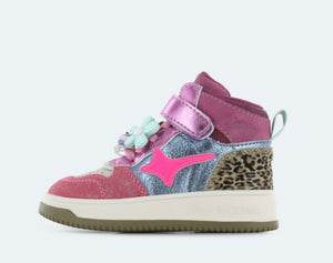 Shoesme Pink Metallic High Tops Trainer