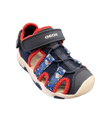 Geox S Multy Waterproof Sandal in Navy & Red