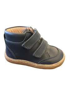 Petasil Bora Navy Leather Barefoot Boot