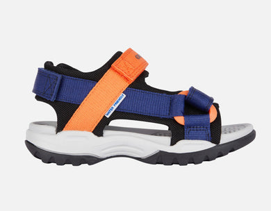 Geox Borealis Open Toe Navy/Orange Waterproof Sandal
