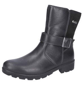 Ricosta Ranka Black Leather Waterproof Boot