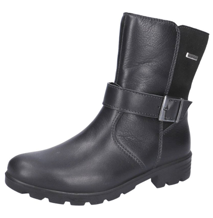 Ricosta Ranka Black Leather Waterproof Boot