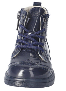 Ricosta Jemmy Boot in Navy Patent Leather