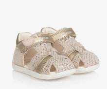 Load image into Gallery viewer, Geox Macchia Sandal in Beige/Gold