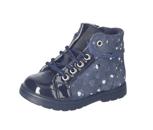 Ricosta Chillie Navy Patent leather & Suede boot