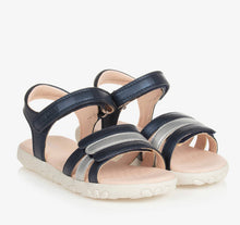 Load image into Gallery viewer, Geox Haiti Navy and Silver Sandal