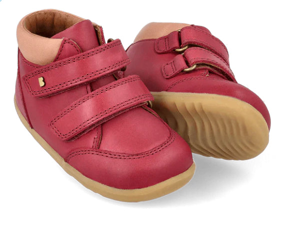 Bobux Timber Cranberry Leather Boot Step Up – Feet Street Kids