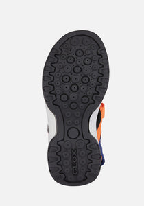 Geox Borealis Open Toe Navy/Orange Waterproof Sandal