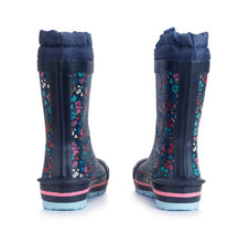 Load image into Gallery viewer, Start-rite Big Puddle Navy Floral Wellies