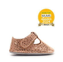 Load image into Gallery viewer, Start-rite Rhyme Rose Gold Suede Baby Shoes