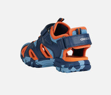 Load image into Gallery viewer, Geox Borealis Blue/Orange Closed Toe Waterproof Sandal