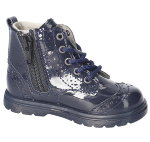 Ricosta Jemmy Boot in Navy Patent Leather