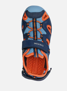 Geox Borealis Blue/Orange Closed Toe Waterproof Sandal