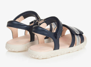 Geox Haiti Navy and Silver Sandal