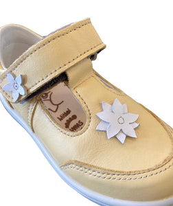 Ricosta Mandy T-Bar in Pale Yellow Leather